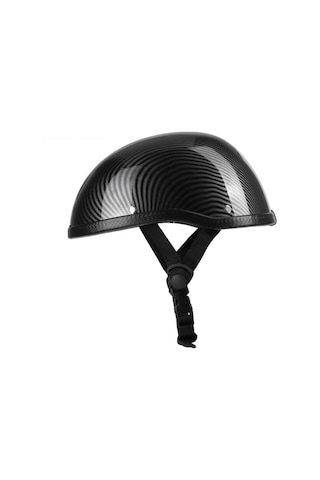 Padalink Vintage Tasarım Motosiklet Yarım Kask, Abs Plastik + Pamuk, Su Geçirmez, Karbon Desen, Evrensel Boyut