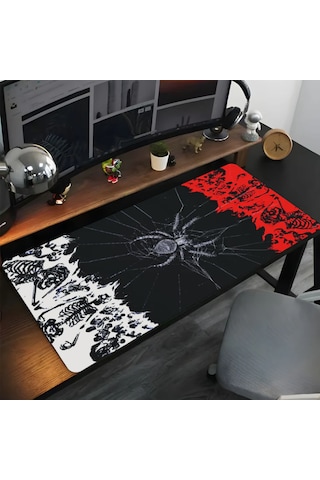 Örümcek Motifli 90x40 Kaymaz Taban Mousepad 90x40cm