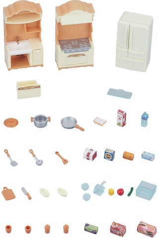 5341 Sylvanian Families Mutfak Seti 35 Parça + 3 Yaş Figürler