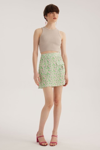 Stella Pulvis Çok Renkli Çift Cepli Mini Etek Çok Renkli