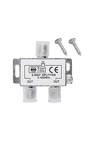 Alfais 4818 2 Li Uydu Çanak Splitter Kablo Tv Rg6 Anten Çoklayıcı Dağıtıcı