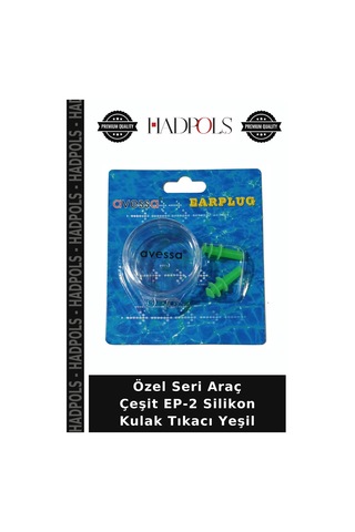 Özel Seri Araç Çeşit Ep-2 Silikon Kulak Tıkacı Yeşil