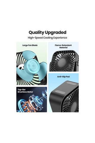 Moly 4 Inç Usb Mini Fan, Kamp İçin 3 Hızlı Ve Sessiz, Taşınabilir Koleksiyon