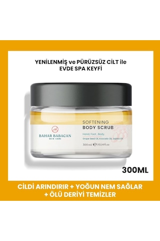 Bahar Babacan Jojoba Yağı Özlü ve Mineral Tuzlu Yumuşatıcı Etkili El Ayak ve Vücut Peeling 300 ML