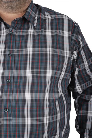 Starbattal Büyük Beden Erkek Gömlek Line Square 23367 NEFTI Lacivert