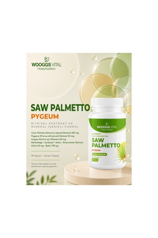 Cüce Palmiye 320 Mg Pygeum 50 Mg Takviye Edici Gıda 90 Kapsül