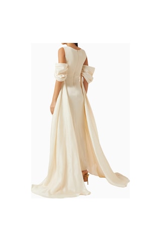 Ac By Aanchal Chanda Embellished Off - Shoulder Maxi Kadın Elbise Kırık Beyaz