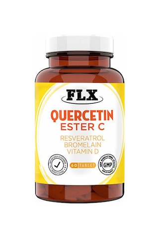 Flx Kuersetin Ester C Resveratrol ve Bromelain 60 Tablet