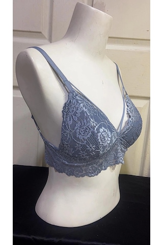Koza Kadın Desteksiz İpli Soft Bralet Sütyen-gri