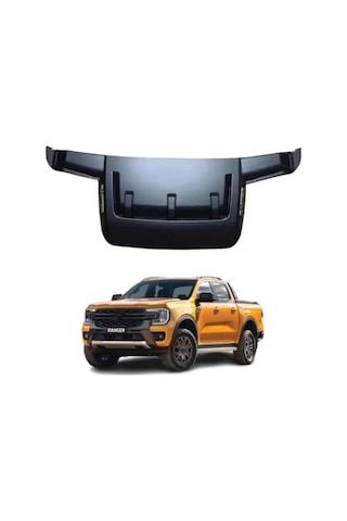 Ford Ranger T9 Kaput Üstü Kabartma Scoop 3 Parça Mat Siyah
