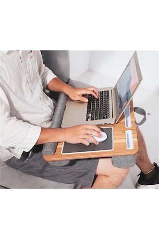 Konfeksiyon-Market Hodbehod Çok Amaçlı Laptop Sehpası Yastıklı Notebook Masası