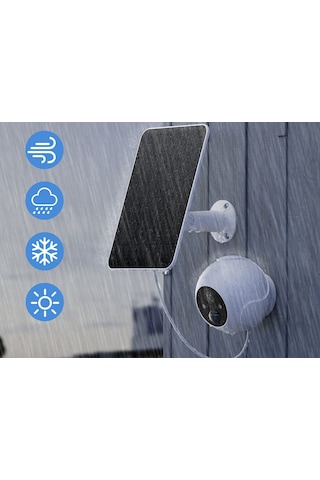 Switchbot Outdoor Spotlight Cam 2k Güneş Enerjili Şarj Paneli