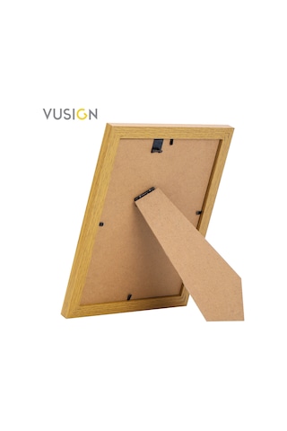 Vusıgn Vs65 Mdf Ahşap Rengi Masaüstü Ve Duvar Askılı Çerçeve Fotoğraf Çerçevesi 3'lü Set