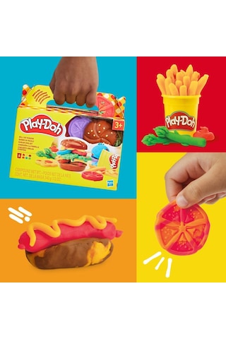 Play Doh Yiyecek Şekilleri Oyun Hamur Seti G1609 G1614 Izgara renkli