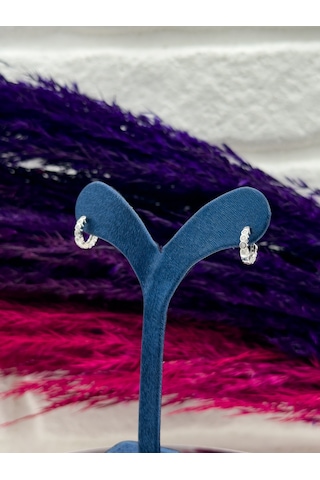 925 Ayar Gümüş Halka Modeli Çocuk Küpesi Zarif Gümüş Küpe Gümüş