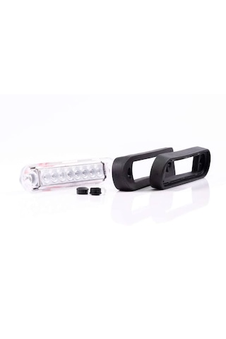 Frıstom Ft-073 Long 8 Ledli Pozisyon Lamba Ledli Turuncu 12v - 36v 0,15 Mt Siyah Lastik Contalı