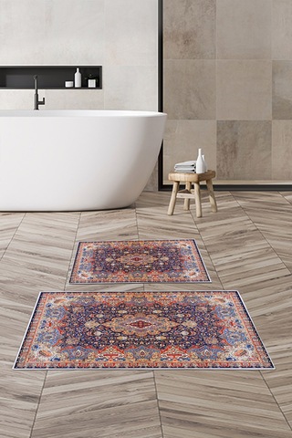 Alanur Trend Kaymaz Taban Dijital Banyo Takımı Kt435 Mavi