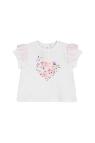 Chicco Kız Bebek Kısa Kollu Tişört 09101834000000 000031 Beyaz