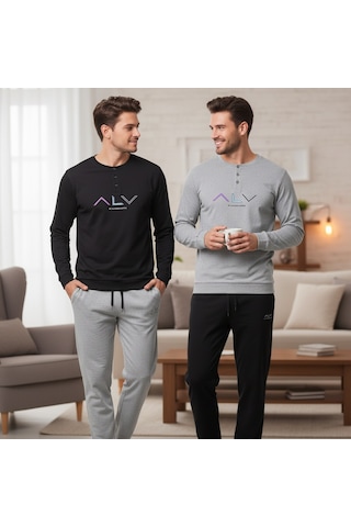 Bonbon Erkek Pamuklu Bohçalık Ve Çeyizlik 2 Adet 2'li Pijama Takımı Bb2479 Çok Renkli