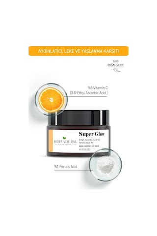 Herbaderm Super Glow Leke Oluşumuna Karşı Cilt Tonu Eşitleyici Nemlendirici Jel Krem 50 ML