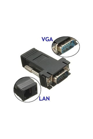Powermaster Vga Extender Rj45 Cat5/cat6/cat7 Uzatıcı Çevirici 2'li Paket