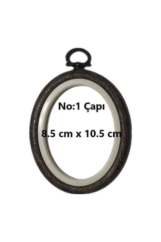 Nurge Ahşap Görünümlü Pano Kasnak Oval (Numara Seçenekli)