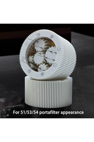 Topshop1 Siyah 58 Mm 3d Baskılı Dikey Çizgili Planetary Manyetik Kahve Dağıtıcı Seti 10 Yedek İğneli Espresso Wdt Aracı 51mm 53mm 54mm Uyumlu Siyah