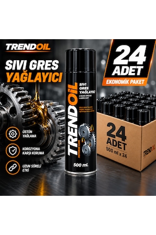 Trendoil Sıvı Gres Yağlayıcı Sprey 500 ML 24'lü