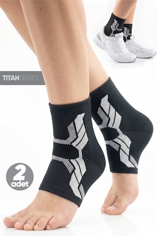 2'li Ortopedik Spor Ayak Bilekliği Unisex Spor Antrenman Gym Koşu Fitness Ayak Bileği Koruyucu - Titan Serisi
