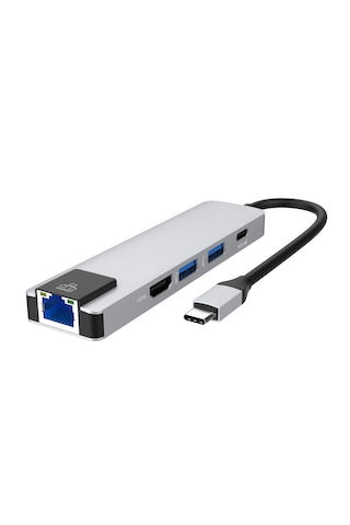 5 Port Usb Hub 3.0 Type C To Ethernet/hdmı Dönüştürücü Çoklayıcı