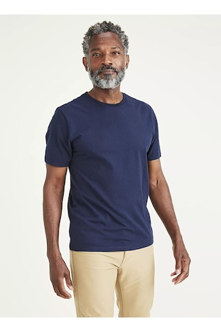 Dockers Erkek Regular Fit Kısa Kol T-shirt - Minimalist Stil Mavi