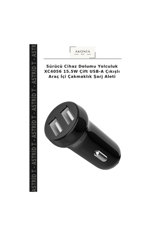 Sürücü Cihaz Dolumu Yolculuk Xc4056 15.5w Çift Usb-a Çıkışlı Araç İçi Çakmaklık Şarj Aleti