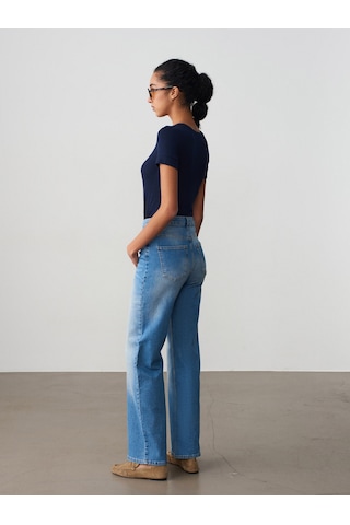 Dilvin 72301 Likralı Wide Leg Jean-mavi