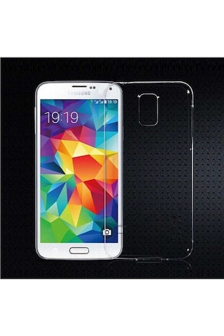 Samsung Galaxy Uyumlu S5 İ9600 Kılıf Zore Süper Silikon Kapak Renksiz