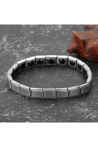 Tenfowee Titanium Çelik Manyetik Bileklik Gümüş - Kas Gerilimini Azaltır, Kan Akışını Ve Uyku Kalitesini İyileştirir - Moda Stili Günlük Kıyafetlere Uyum Sağlar Silver