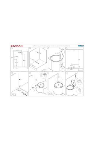 Starax S-2251 Çöp Kovası 10 Lt. Krom