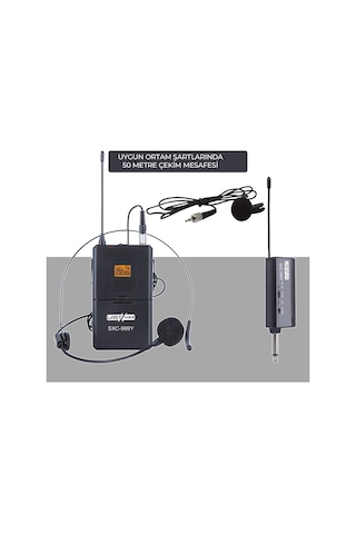Lastvoice SXC-999Y Şarjlı Telsiz Kablosuz Headset Yaka Mikrofonu