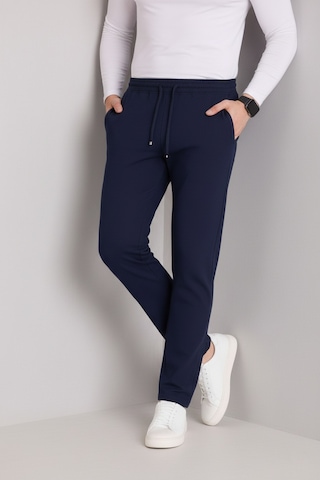 Bürke Erkek Lacivert Beli Lastikli Bağcıklı Duble Paça Jogger Pantolon