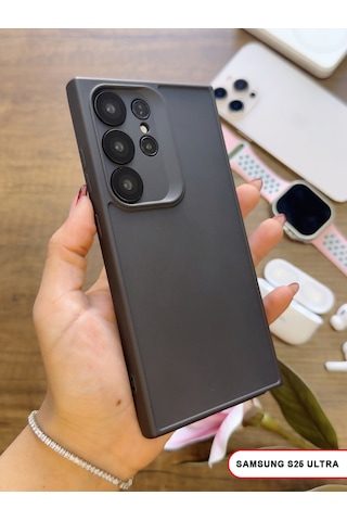 Samsung Galaxy S25 Ultra Uyumlu Kamera Korumalı Darbeye Dayanıklı Renk Atmayan Keep Silikon Kılıf Siyah