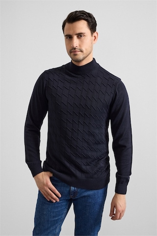 Süvari Lacivert Regular Yarım Balıkçı Yaka Kazak Tr2013700495-m09 Lacivert