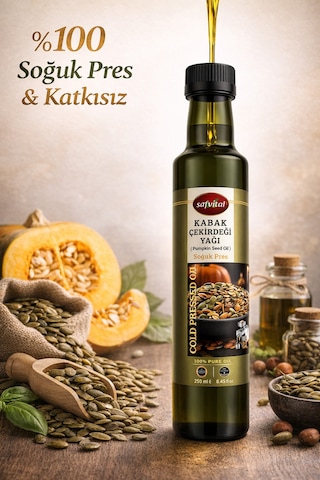 Soğuk Pres Kabak Çekirdeği Yağı 250 Ml %100 Saf Katkısız Çok Amaçlı Doğal Yağ