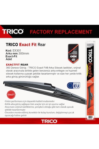 Trico Exactfıt Arka Tek Silecek 300mm Ex301