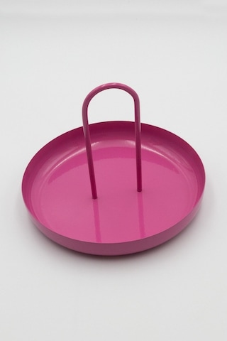 Pembe Metal Anahtarlık, Makyaj Ve Banyo Düzenleyici, Çok Amaçlı Organizer, Dekoratif Tabak & Kase Pembe