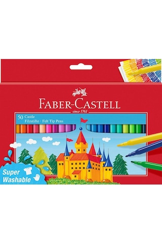 Faber-castell 554204 Castle Keçeli Kalem, 50'li