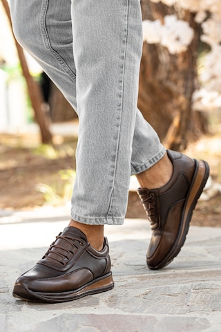 D0315 Günlük Ortopedik Erkek Klasik Garantili Ayakkabı Kahverengi