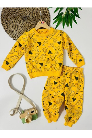 İndiana 2 İp Cep Detaylı Takım Sari