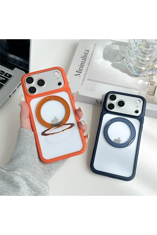 Bikapak Magup Apple iPhone Uyumlu 18/17 Kahverengi Kapak