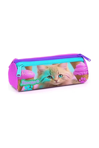 Minosso Kedi Figürlü Kız Çocuk İlkokul Kalem Çantası 6001 Karışık