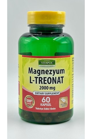 Vitapol Magnezyum L-Treonat 2000 Mg Besin Takviyesi 60 Kapsül Vitapol Magnezyum L-Treonat 2000 Mg Besin Takviyesi 60 Kapsül