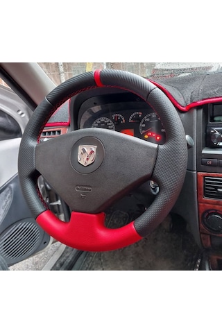 Fiat Palio Albea Araca Özgü Dikmeli Direksiyon Kılıfı Kırmızı Nok Siyah
